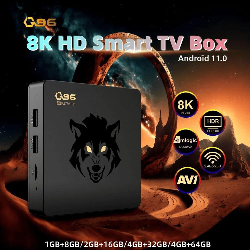 Q96 8K TV ڽ, IP60 ȵ̵ 11 Amlogic S905 W2  ھ 2.4G 5G WiFi UHD HDR10 ̵ ,   H. 265 3D Ȩ þ